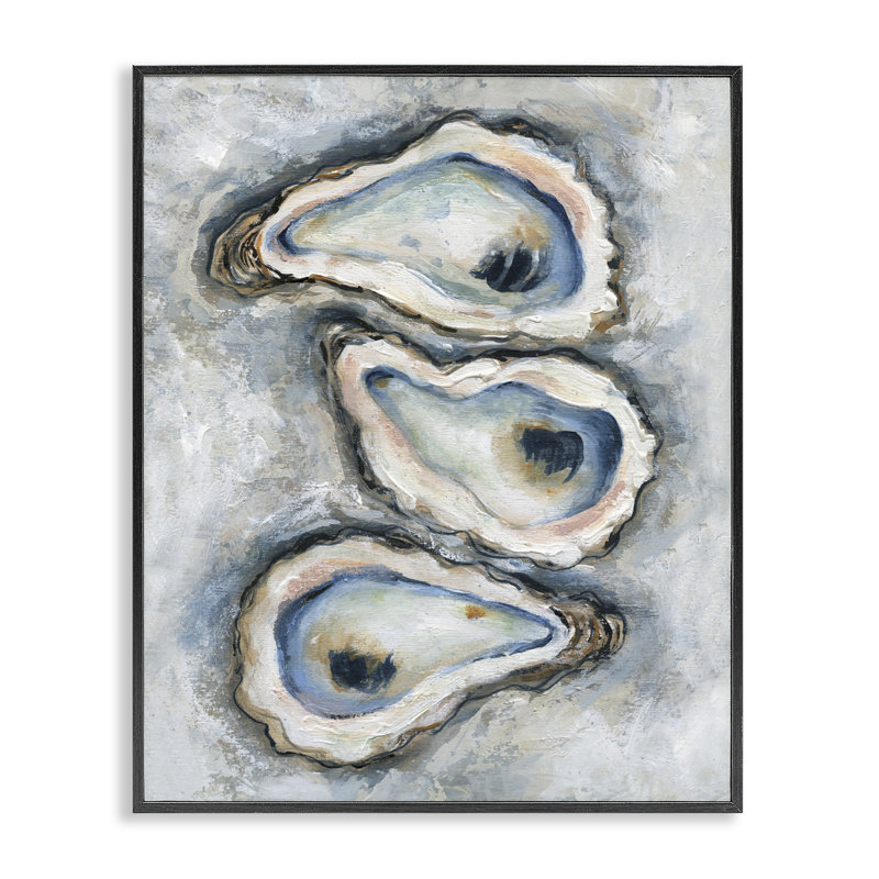 Giclée encadrée de bar Organic Oyster, design par Carol Robinson, H 14 po x l 11 po, Giclée encadrée noir minuit