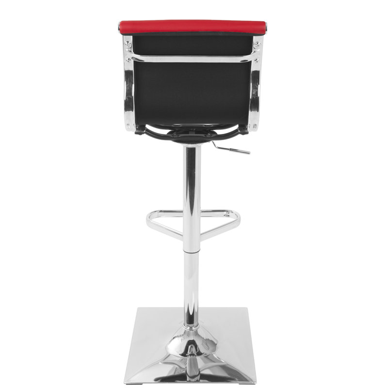 Tabouret de bar pivotant très haut à hauteur réglable de 34 po Stoke Gifford, Rouge