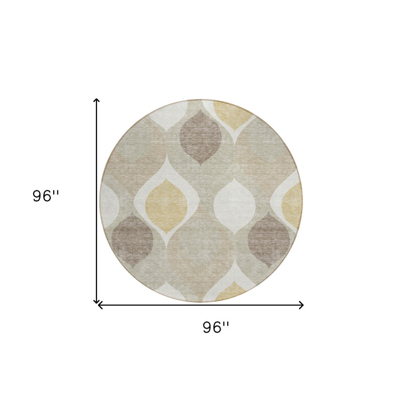 Tapis rond 8 po Ogee