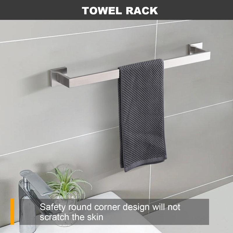 Ensemble de quincaillerie de salle de bain, accessoires de salle de bain, acier inoxydable, fixation murale, 8 pièces