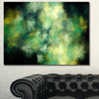 « perfect green starry sky », impression sur toile tendue