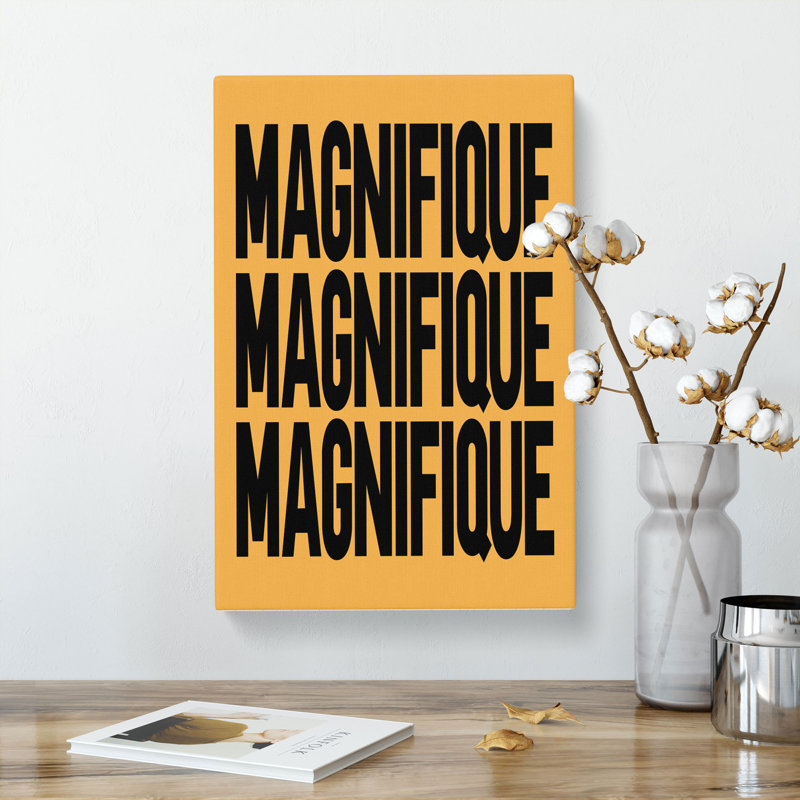 Magnifique Yellow - Wrapped Canvas Print, 50cm H x 35cm W x 3cm D