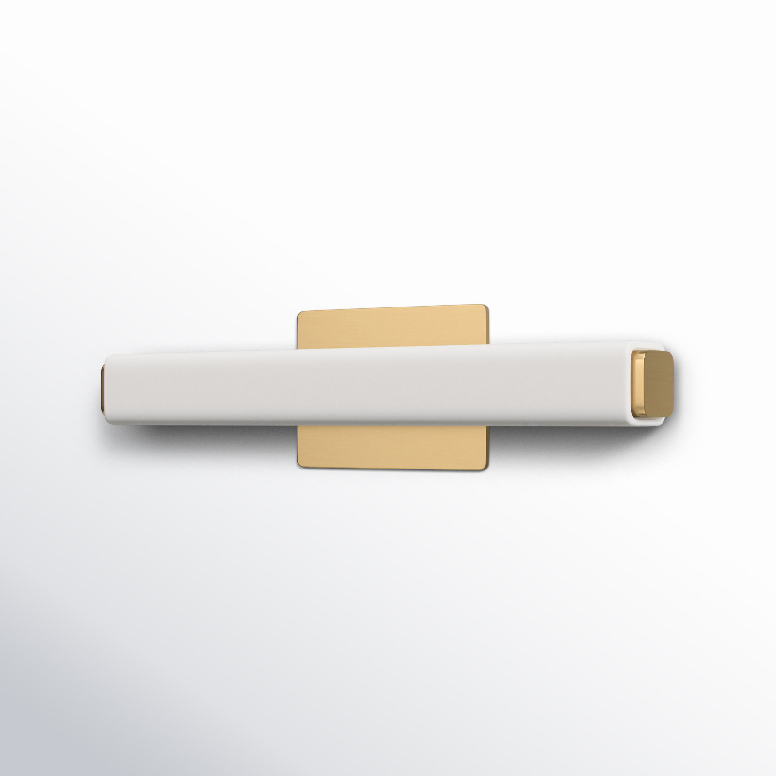 Erby Single Light Glass Dimmable LED Flush Mounted Sconce, Brushed Brass, 3500K