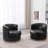 Genuine Leather Barrel Chair(Set Of 2)-673869884