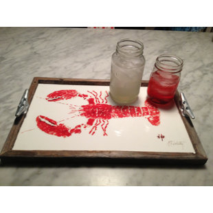 Rustic Lobster Serving Tray – Coastal Nautical Décor