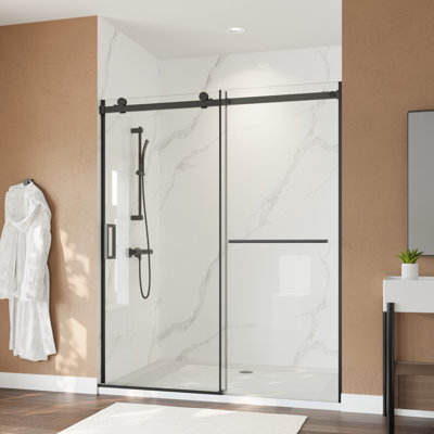 Sliding Shower Glass Door ,Certified Thick Clear Clear Tempered Glass