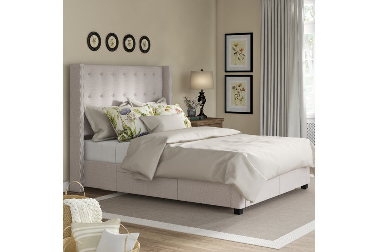 Aadya Tufted Upholstered Storage Standard Bed