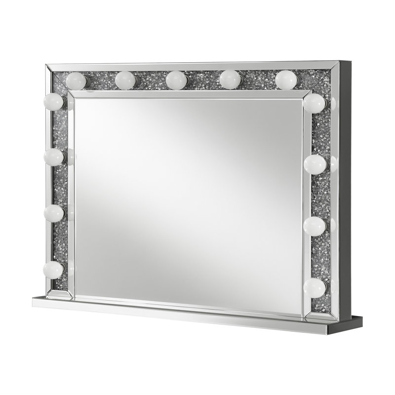 Engineered Wood Rectangle LED Floor Mirror