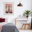Tour parisienne rose et bleu, reproduction encadrée sous verre, design by Creative Studio-2046228828-2046228829