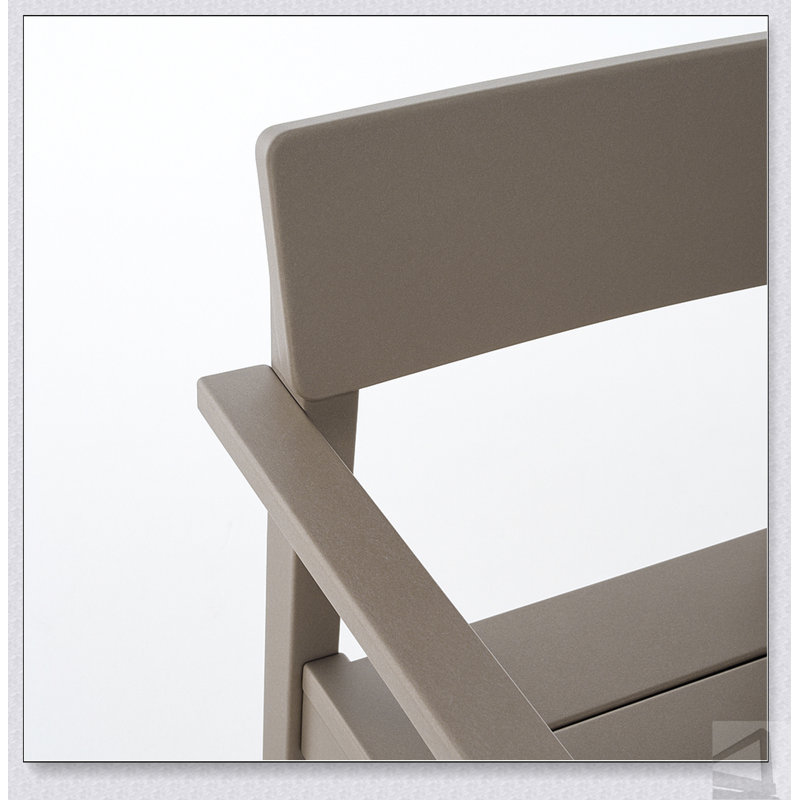Fauteuils d'extérieur et de jardin en PEHD avec dossier, conception moderniste pour des sièges écologiques et durables