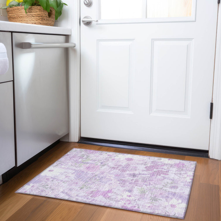 Machine Washable Indoor/Outdoor Claudian ACN1509 Lavender Rug