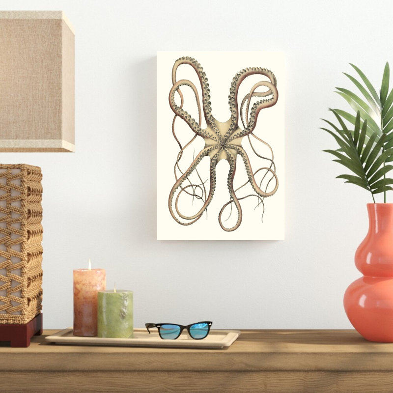 " Antique Octopus Collection IV ", 18" H x 12" W