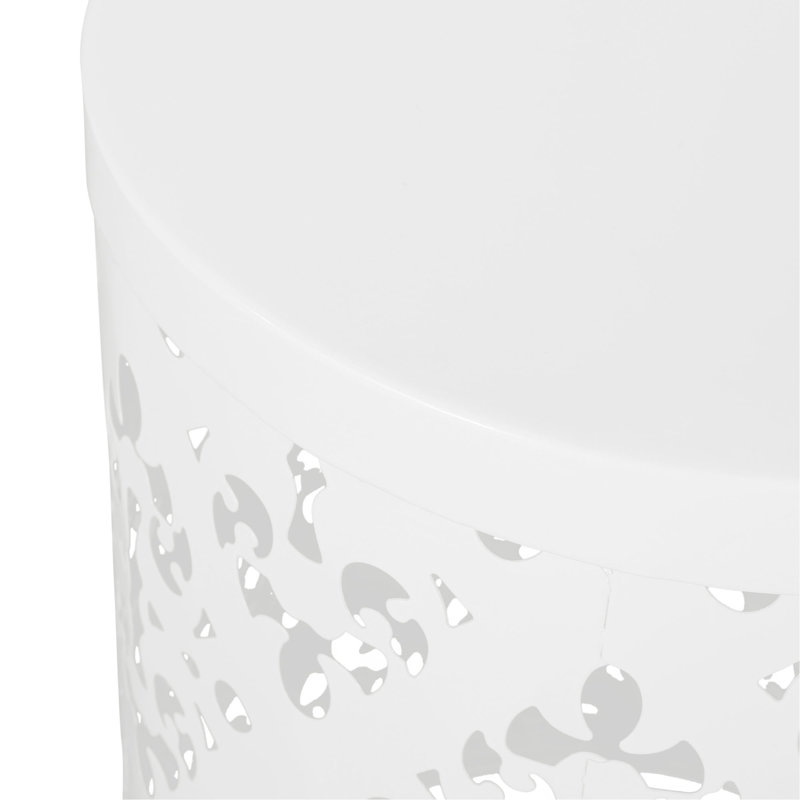 Table de bout d'extérieur en métal - Grand, White
