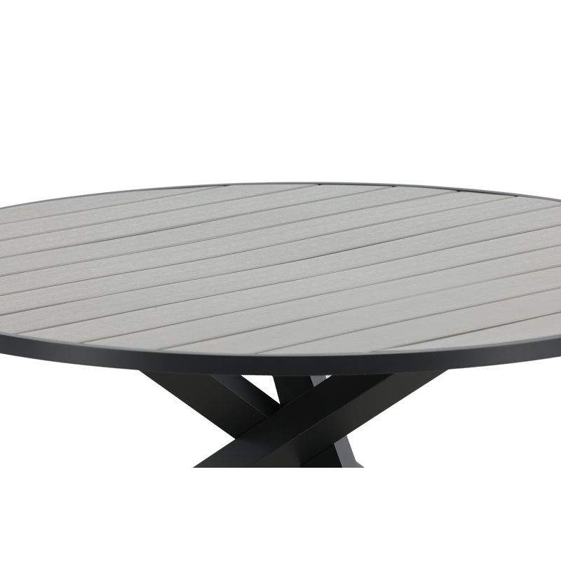 Koemi Round Metal Outdoor Dining Table , 140cm cm W 140cm cm D