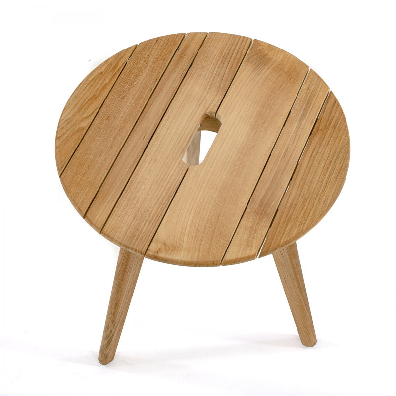 Outdoor Circular Teak Side Table