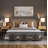 Modern Upholstered Lift-Up Storage Bed with Curved Headboard, Low Profile Platform-309247020-299414436