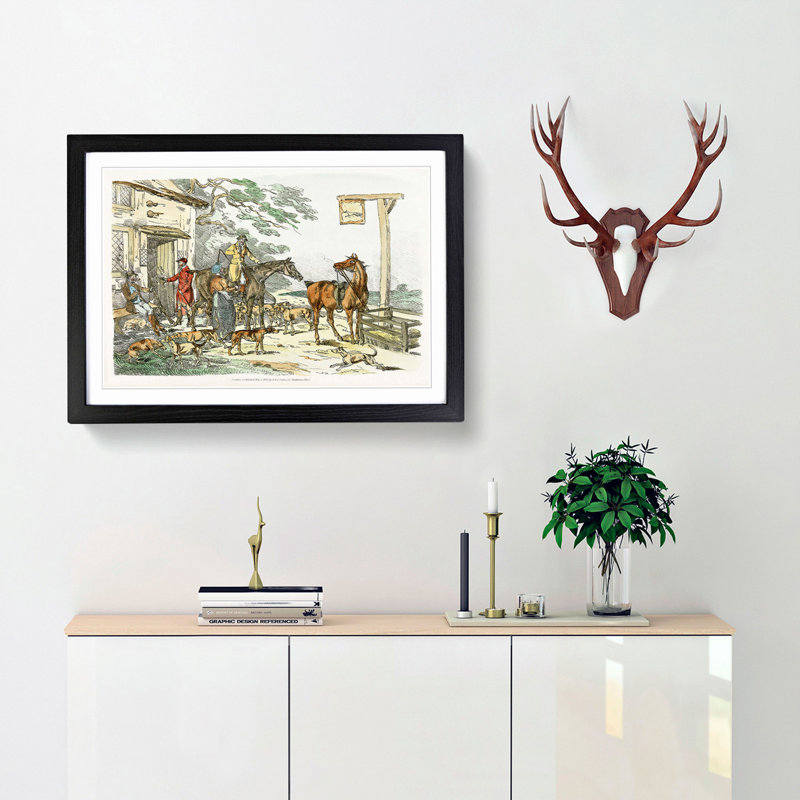 Before the Hunt by Henry Alken - Framed Print, 33cm H x 45cm W x 2cm D, Black Framed
