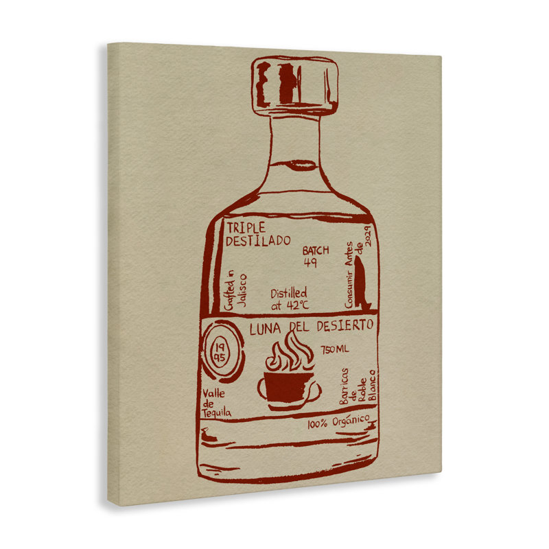 Toile Minimal Liquor Essence, design par Melissa Wang, H 30 po x l 24 po