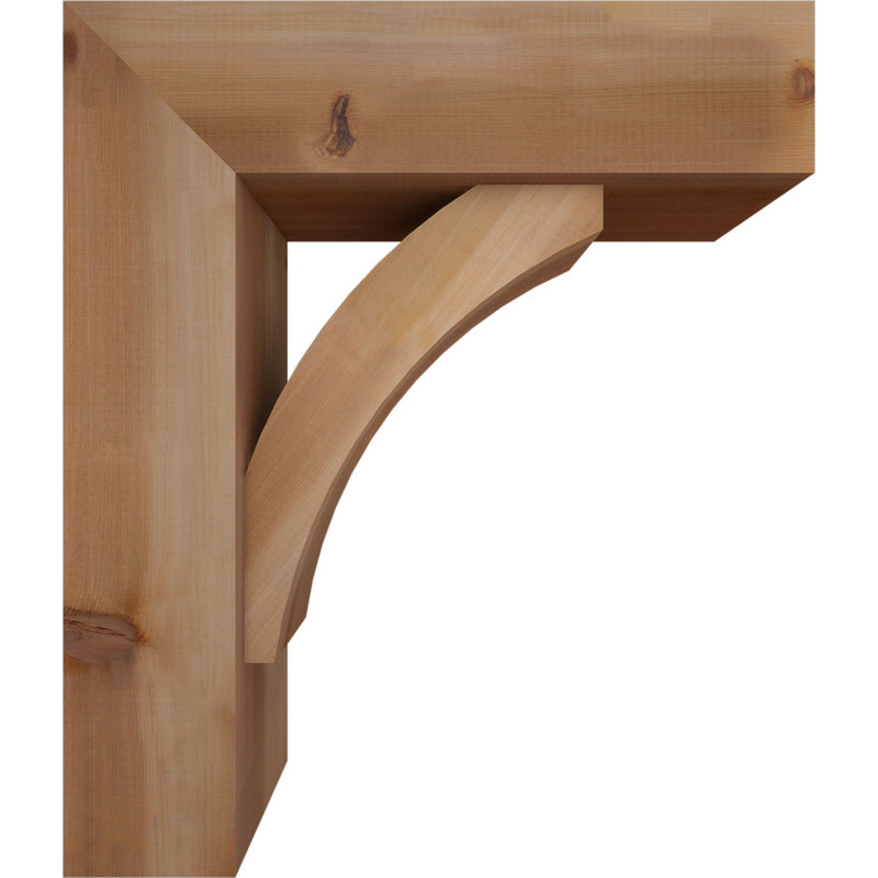 Thorton Block Bracket with Offset Brace, 28 x 24, 7 1/2"W Western Red Cedar (Smooth)