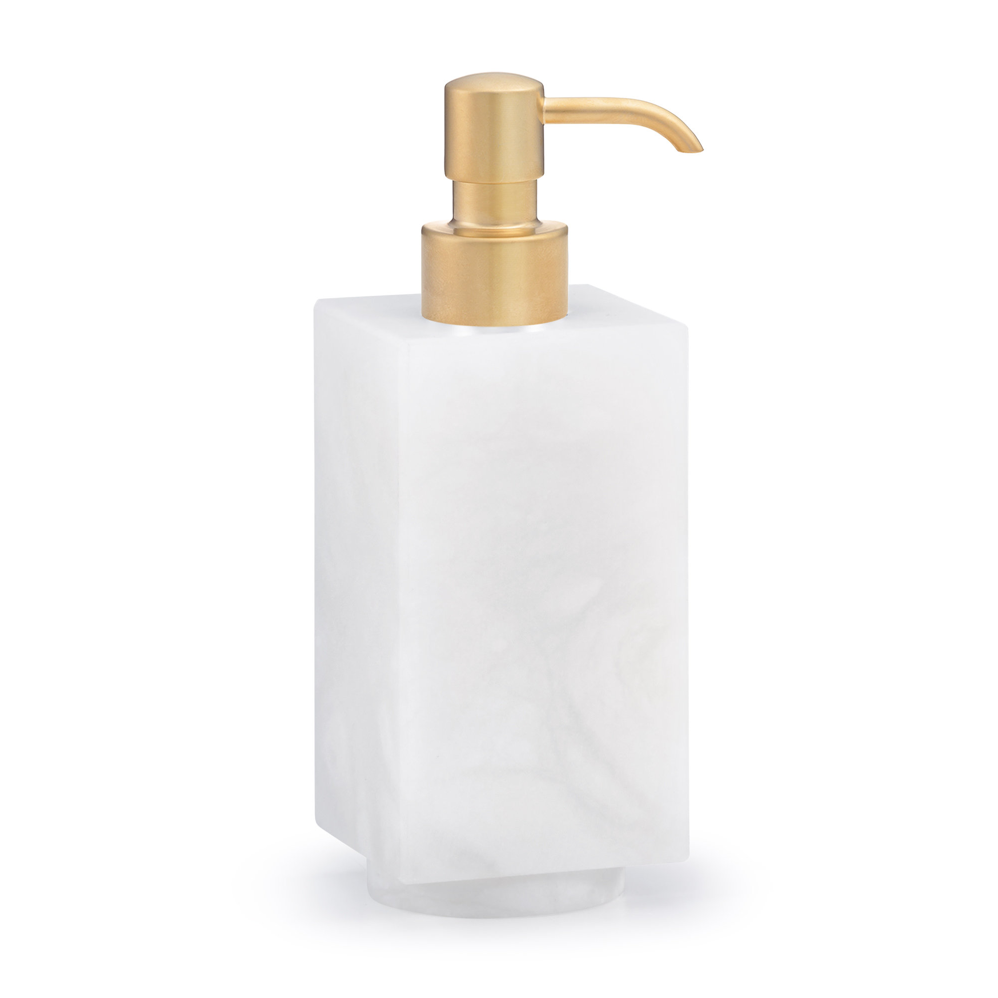 Alabaster Tray  Soap Dispenser And Brush Tray - The Polished Jar