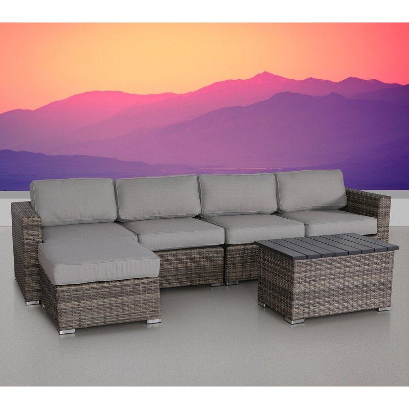 Ishbel Fully Assembled 6 Piece Sectional Seating Group with Cushions