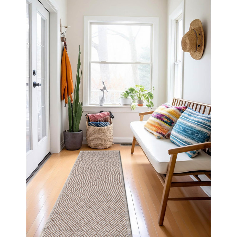 Tapis brun clair Salena, Tapis de couloir 2 pi x 6 pi