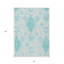 Tapis d'extérieur lavable bleu sarcelle 3 pi x 5 pi bleu turquoise et ivoire marocain