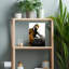 «Golden Violinist Silhouette Abstract», art mural classique-129154460