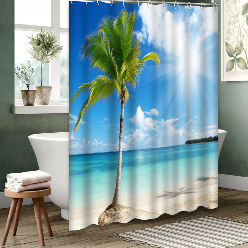 Rideau de douche Palm Beach, L 72 po x l 84 po