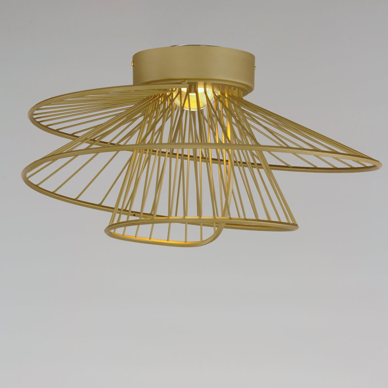 Cusack LED Flushmount, Natural Aged Brass