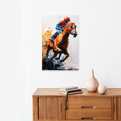 «Dynamic Horse Racing», reproduction d'art murale cheval contemporain