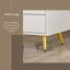 Table de chevet 3 tiroirs blanche Burtrum