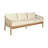 74.5'' Wide Wood Patio Sofa with Cushions