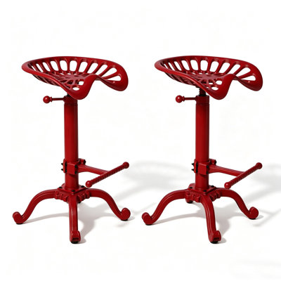 Ensemble de 2 tabourets de bar industriels rustiques