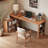Picture color L-Shaped Solid Wood Executive Desk, Office desk-118614639