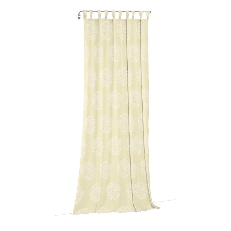 Lata Room Darkening Curtain Single Panel, Cream, 135cm Width x 245cm Drop