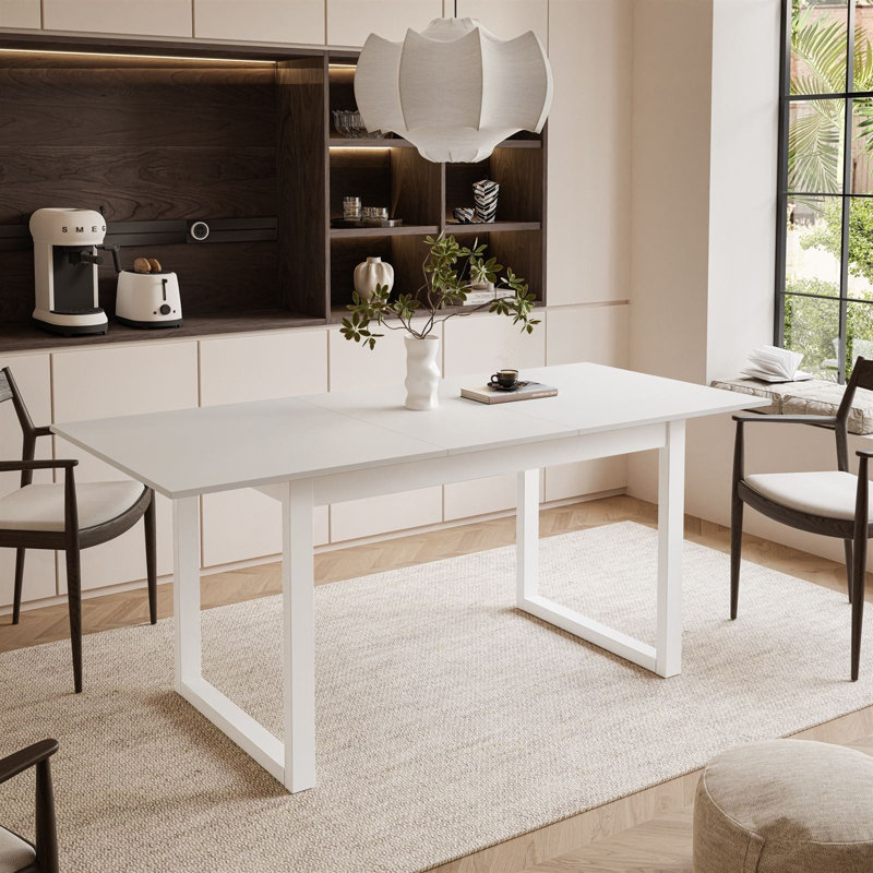 Extendable table ARTON II  140 cm, "U" legs, White, White