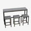Table de salle à manger de cuisine moderne, table de pub, ensemble de table de salle à manger longue avec 3 tabourets, assemblage facile (même SKU: W75753845)-9563777-9563780-9563781-9563782