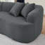 Mousse courbée gris moderne en laine d'agneau, compacte, sans assemblage, mousse haute densité pour le confort de la maison-1235020855
