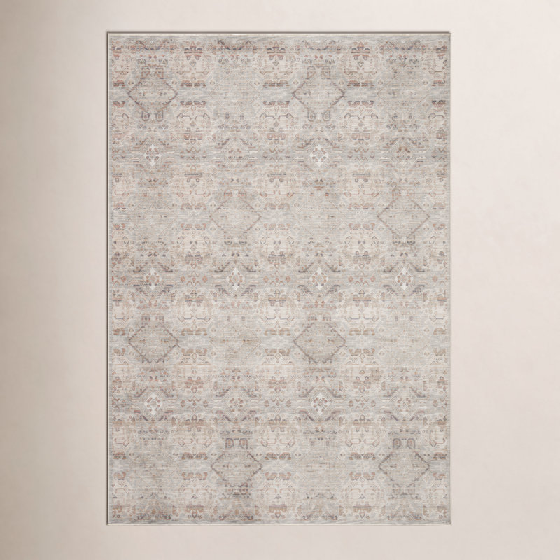 Amber Lewis x Loloi Zuma Silver / Multi Area Rug, Rectangle 9'6" x 13'1"