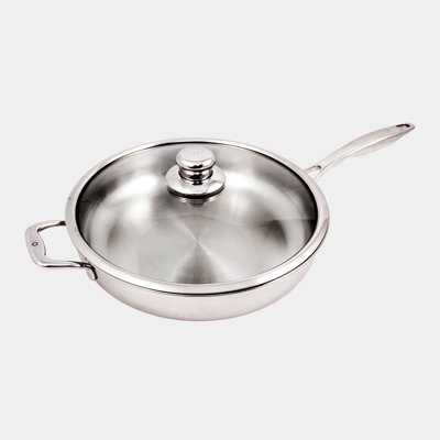 Swiss Diamond Premium Clad 4.2 qt Saute Pan w/Lid - Induction