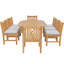 Ensemble de salle à manger 9 pièces Chippendale en bois de teck comprenant une table d'extension ronde à ovale, 2 fauteuils et 6 chaises d'appoint