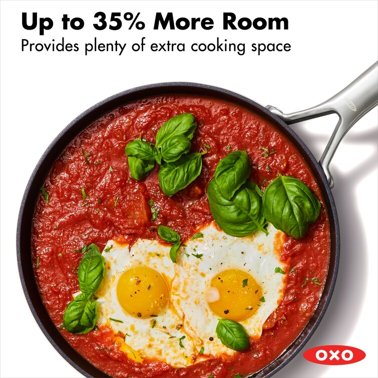 OXO oxo agility series 10 piece cookware pots & pans set, pfas-free  nonstick, induction suitable, quick even heating, stainless s