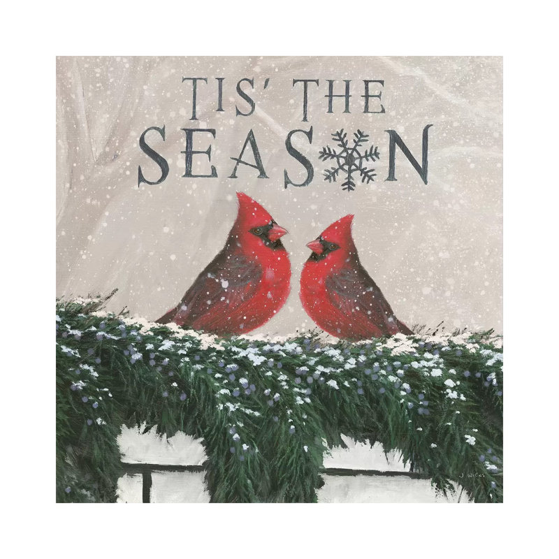 Christmas Affinity X Two Birds by James Wiens - Wrapped Canvas Painting, 45.72 cm H x 45.72 cm W x 1.91 cm D