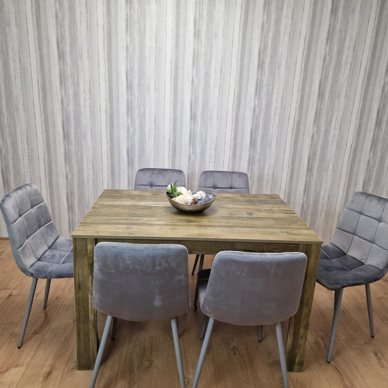 Alessondra 6 - Person Dining Set, Grey
