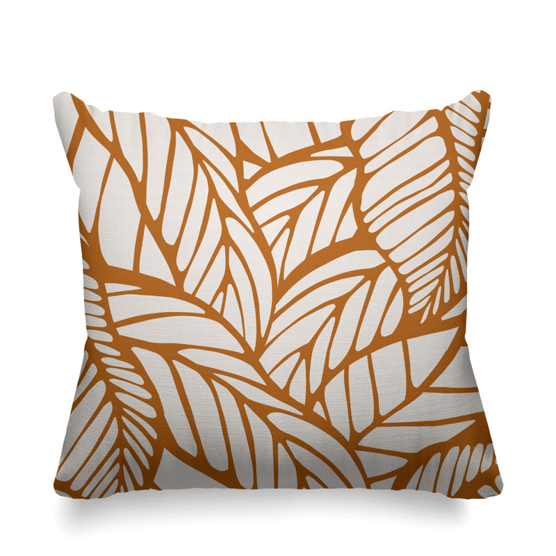 Housse et insert de coussin extérieur d'extérieur, H 15 po x l 15 po, Orange