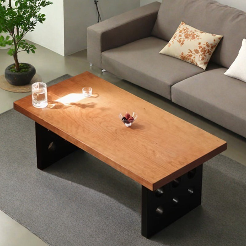 Table basse rétro au design simple, Marron clair