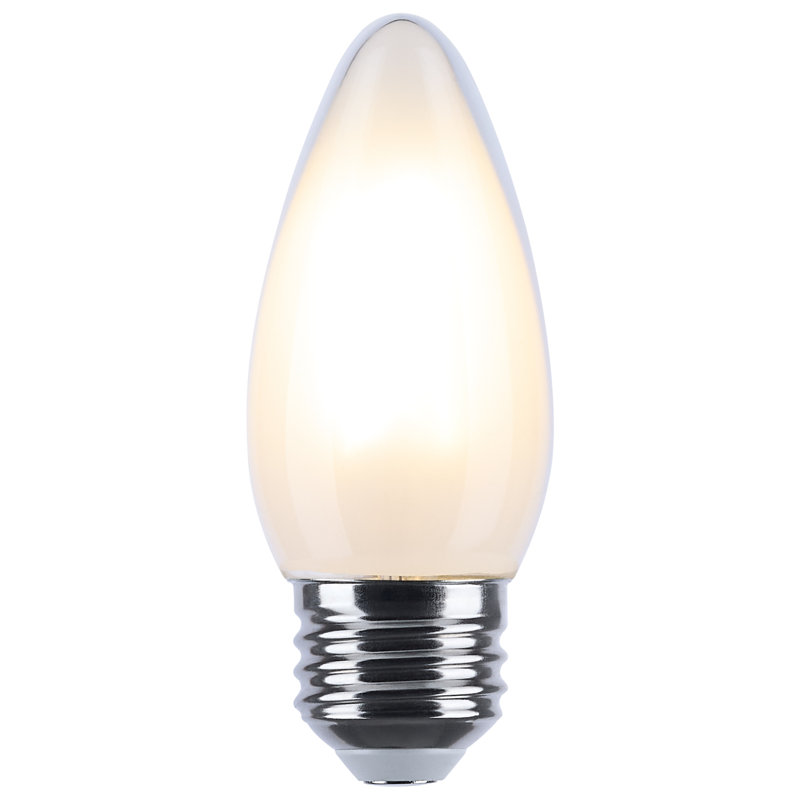 4.5 Watt LED B11 3000K-2000K Warm Dimming Medium Base Frost Finish, White