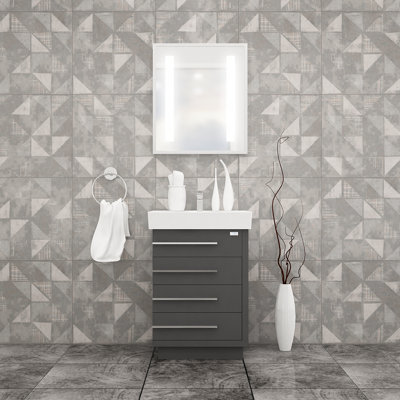 Ensemble de meuble-lavabo simple 32" avec miroir Ursina