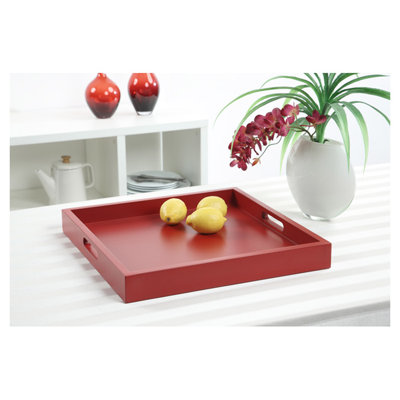 Burke Square Manufactured Wood Serving Tray with Handles